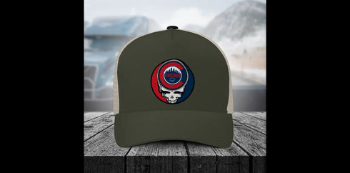 Grateful Dead - Chicago Cubs Stealie Grateful Dead Trucker Cap - StealieShop